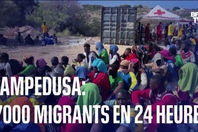 7000 migrants en 24h a Lampedusa